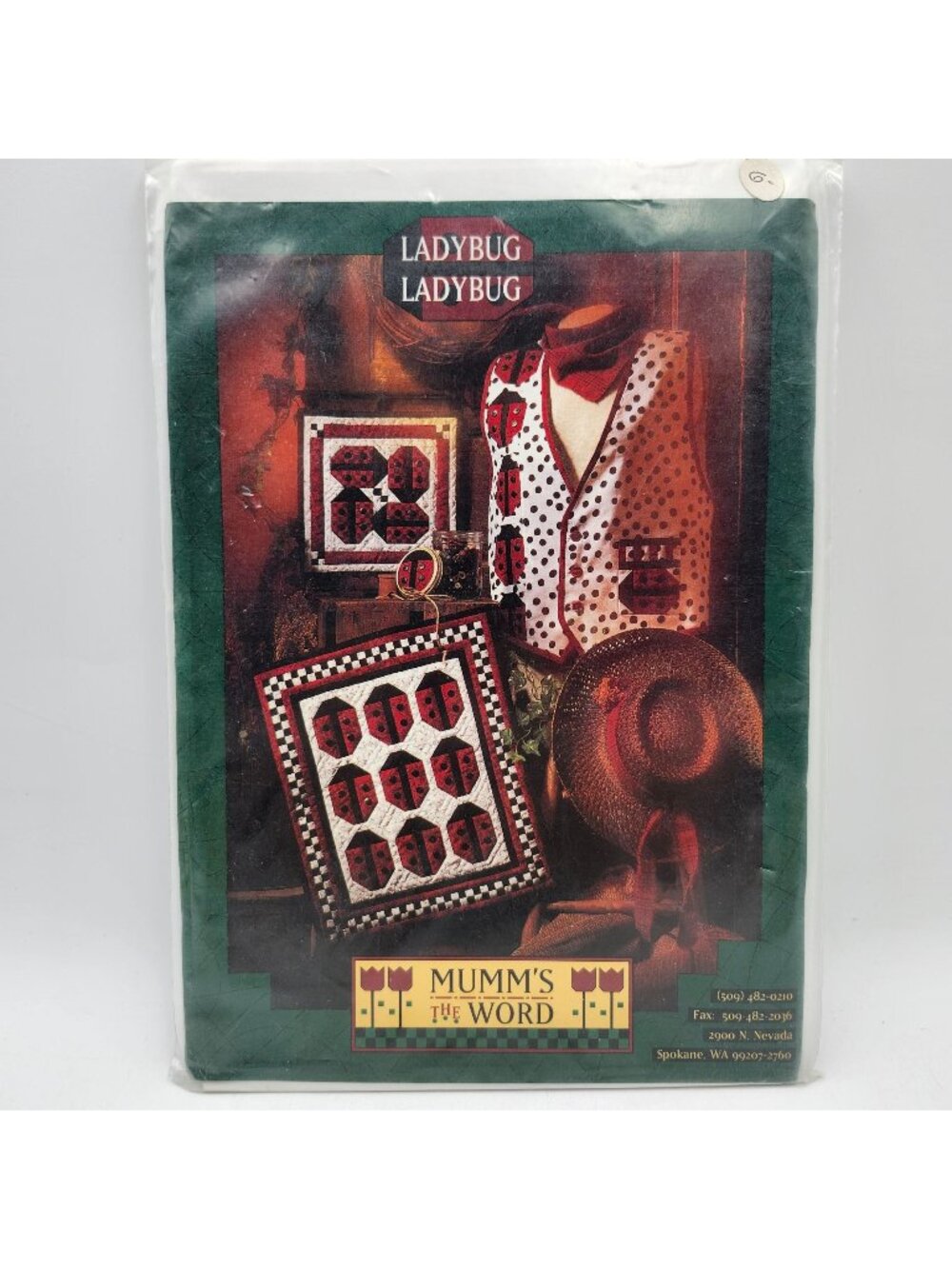 Mumms The Word Ladybug Ladybug Quilt Pattern 1993 Wall Hanging Vest Crafts